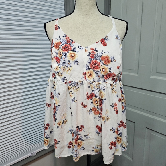 torrid Tops - Torrid Challis Babydoll Top Floral